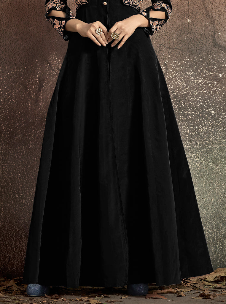 Black Color Party Wear Designer Gown :: ANOKHI FASHION